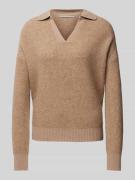 (The Mercer) N.Y. Strickpullover aus Kaschmir-Mix in Taupe, Größe 34