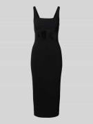 Lipsy Midikleid mit semitransparentem Einsatz in Black, Größe 38