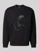 Emporio Armani Sweatshirt mit Label-Detail in Black, Größe S
