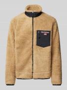 Polo Sport Sweatjacke aus Teddyfell in Khaki, Größe L