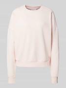 Review Sweatshirt mit gerippten Abschlüssen in Rose, Größe S