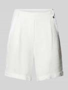 Heartkiss Bermudas aus Leinen mit Label-Details in Weiss, Größe S