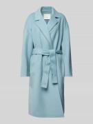 Calvin Klein Womenswear Wollmantel mit Bindegürtel in Aqua, Größe L