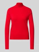 Jake*s Collection Strickpullover mit Rollkragen in Rot, Größe 44