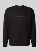 Calvin Klein Jeans Sweatshirt mit Label-Print in Black, Größe L