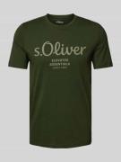 s.Oliver RED LABEL Regular Fit T-Shirt aus reiner Baumwolle mit Statem...