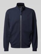Lerros Sweatjacke mit Label-Patch Modell 'SELANIK' in Marine, Größe XL