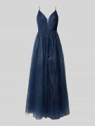 Laona Abendkleid mit Effektgarn in Dunkelblau, Größe 34
