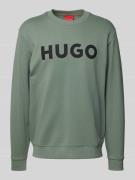 HUGO Sweatshirt mit Label-Print in Mint, Größe XXL