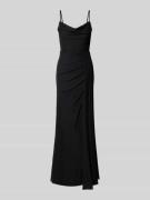 TROYDEN COLLECTION Abendkleid mit Beinschlitz in Black, Größe 34