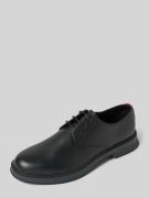 HUGO Lederderby mit Blockabsatz Modell 'Lenner' in Black, Größe 42