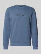 G-Star Raw Sweatshirt mit Label-Print in Rauchblau, Größe L