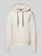 BOSS Hoodie mit Label-Print Modell 'STRIPE' in Offwhite, Größe XS
