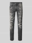 Antony Morato Tapered Fit Jeans im Destroyed-Look in Black, Größe 30