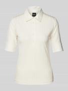 BOSS T-Shirt mit Hemdblusenkragen Modell 'Ellera' in Offwhite, Größe X...