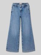 Only Wide Leg Jeans aus reiner Baumwolle Modell 'COMET' in Blau, Größe...