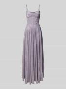 Hey Kyla Abendkleid mit Wasserfall-Ausschnitt in Silber Melange, Größe...