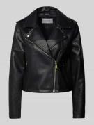 B.Young Bikerjacke in Leder-Optik Modell 'Acomy' in Black, Größe 34