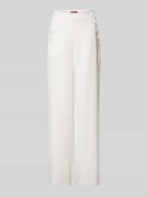 Max Mara Studio Stoffhose mit Knopfverschluss Modell 'RINA' in Weiss, ...
