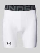 Under Armour Shorts mit elastischem Logo-Bund in Weiss, Größe L