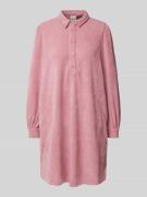 ICHI Cordkleid mit Knopfleiste Modell 'KATE' in Rosa, Größe M