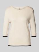 Soyaconcept Regular Fit Strickshirt aus Viskose-Mix in Beige, Größe L