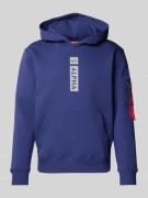 Alpha Industries Hoodie mit Label-Print in Lila, Größe L