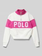 Polo Ralph Lauren Kids Cropped Sweatshirt mit Label-Print in Pink, Grö...