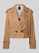 Marc Cain Cropped Jacke mit Reverskragen in Camel, Größe 40