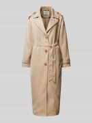 Only Comfort Fit Trenchcoat mit Reverskragen Modell 'LINE' in Sand, Gr...