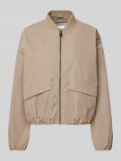 Jake*s Casual Jacke mit Reißverschluss in Taupe, Größe 40