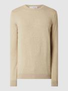 SELECTED HOMME Pullover aus Pima-Baumwolle Modell 'Berg' in Beige Mela...