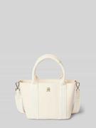 Tommy Hilfiger Handtasche mit Logo-Applikation in Offwhite, Größe 1
