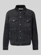 Calvin Klein Jeans Jeansjacke mit Knopfleiste in Black, Größe L