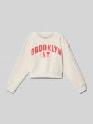 Tom Tailor Oversized Sweatshirt mit Statement Print in Offwhite, Größe...