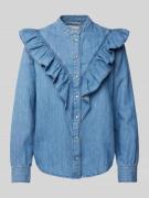Pepe Jeans Regular Fit Hemdbluse aus Baumwoll-Leinen-Mix mit Lyocell-A...