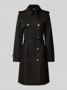 Lauren Ralph Lauren Trenchcoat mit Taillengürtel in Black, Größe XL