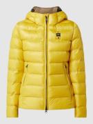 Blauer Usa Steppjacke mit Kapuze in GELB, Größe XL