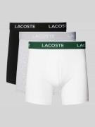 Lacoste Boxershorts mit elastischem Label-Bund im 3er-Pack in Silber M...