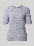Marc O'Polo Slim Fit Kurzarm-Pullover aus Baumwoll-Mix mit Melange-Eff...