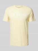 s.Oliver RED LABEL Regular Fit T-Shirt aus reiner Baumwolle mit großem...