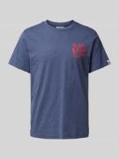 Replay T-Shirt mit Label-Print in Marine, Größe L
