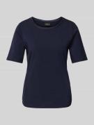 s.Oliver BLACK LABEL Shaped Fit T-Shirt aus Baumwoll-Mix mit Satin-Bes...