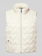 s.Oliver BLACK LABEL Regular Fit Steppweste mit Herzmuster in Beige, G...