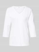 s.Oliver RED LABEL Regular Fit 3/4-Shirt aus Baumwoll-Mix-Jersey mit V...