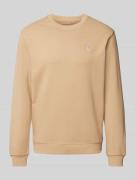 Scotch & Soda Sweatshirt mit Logo-Badge in Beige, Größe L