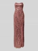 V.M. Abendkleid mit Zierstein- und Paillettenbesatz in Altrosa, Größe ...