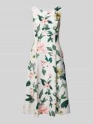 Vera Mont Knielanges Cocktailkleid mit Rundhalsausschnitt in Offwhite,...