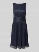 Swing Cocktailkleid mit Rundhalsausschnitt in Marine, Größe 32