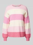 Only Loose Fit Strickpullover aus Viskose-Mix Modell 'ATIA' in Pink, G...